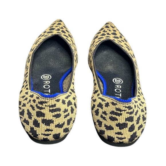 Rothy's The Point Retired Leopard Sz 8 Boho Print Flats Slip On Shoes Women's - Picture 3 of 8
